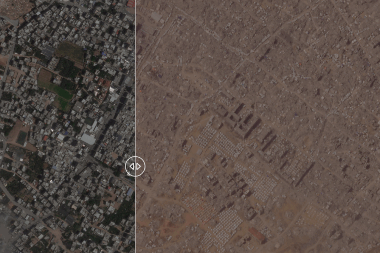 Destrucción de Jabalia, en Gaza