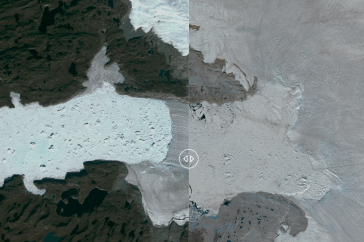 Jakobshavn Glacier retreats, Greenland
