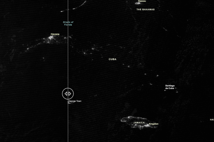 Cuba envuelta en oscuridad